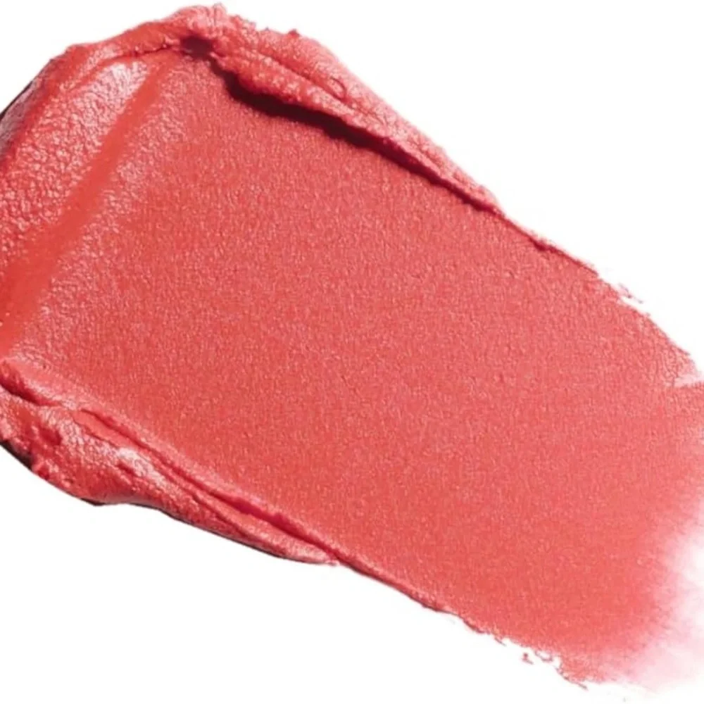 MAC Powder Kiss Lipstick 928 Sheer Outrage Semi Matte Warm Coral Pink New in Box